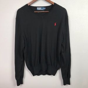 Polo Ralph Lauren Men’s Sweater size medium Pima Cotton V-Neck Pullover Classic